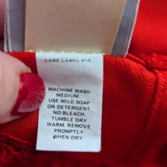 Vintage Retro JCPenney Red 80s Fashion Glam Dress Lace Ruffle Waist Skirt Size 6 - Picture 12 of 12